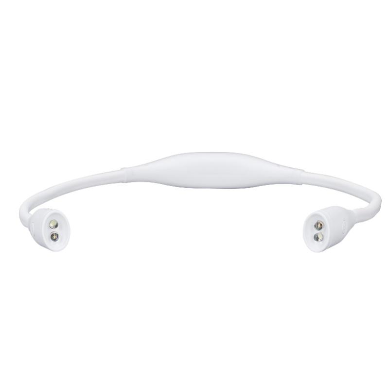 Neck Light USB Rechargeable 3 Brightness Levels 360° Flexible LED Neck Reading Lamp For Running RepairingWhite