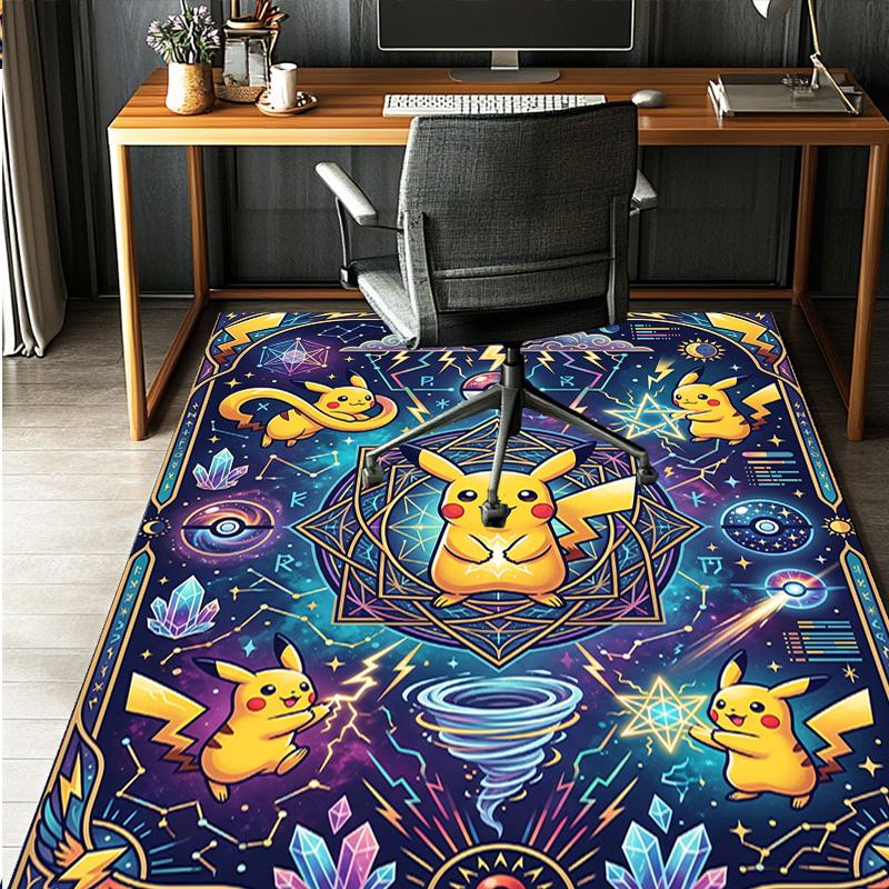 Pokemon Pattern Rug, Indoor/Outdoor Mat, for Picnic, Gameroom, Bedroom, Office, Living Room, Home Decor Carpet, Birthday Gift
