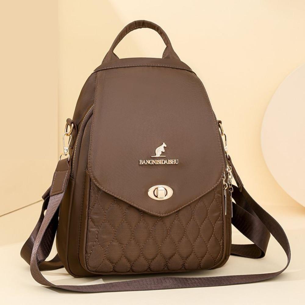 Autumn and winter kangaroo backpack women's texture light fashion versatile multi-functional large-capacity casual backpack women's bag