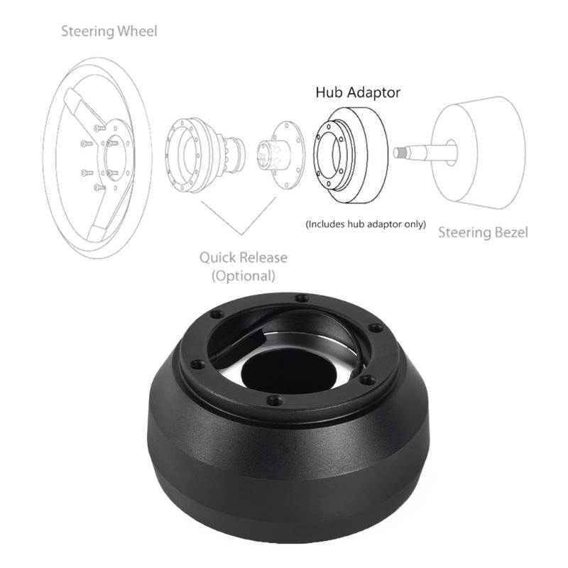 Auto Accessory Steering Wheel Hub Adapter 6 Hole Hub Adapter Kit Short Hub Adapter Quick Release