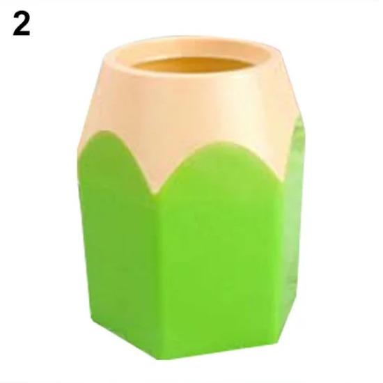 Stiftevase Stiftehalter Make-up-Pinselhalter Schreibwaren Schreibtischordner Behälter Kunststoff Rund Schreibtischorganizer Stiftehalter Bleistiftstummel