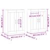 Wall Cabinets 2 pcs Concrete Grey Particleboard