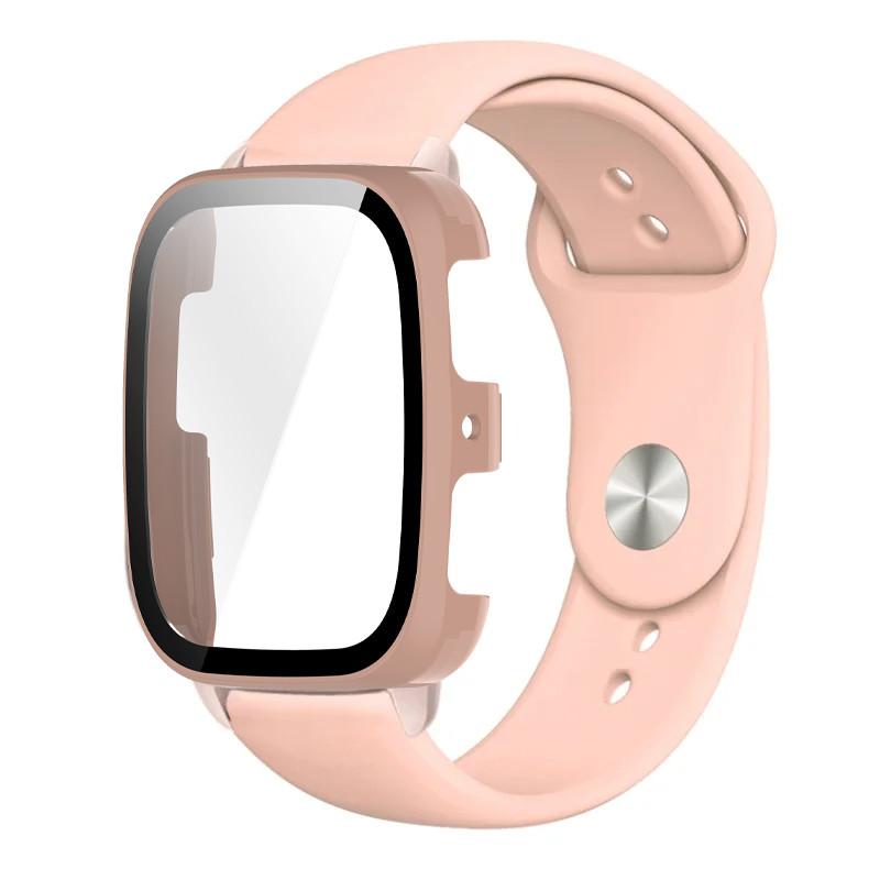 Smartwatch Silicone Watchband and PC Protect Case for Amazfit Active 2 Square Sport Bracelet