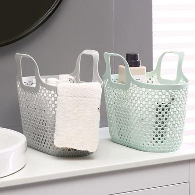 Creative Drainable Shower Basket Multifunctional Large Capacity Hollow Out Storage Basket Bath Basket Household Organizer Holder