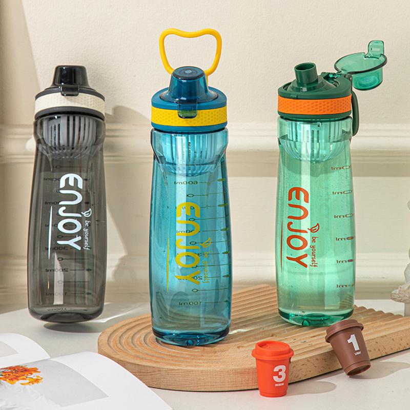 Sticlă de apă din plastic pentru băut, portabilă, sport, cană pentru ceai, cafea, ustensile de bucătărie, sticlă de apă pentru copii pentru școală