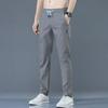 Men's Summer Quick-Dry Ice Silk Straight Trousers - Thin, Trendy Business and Casual Sports Pants
