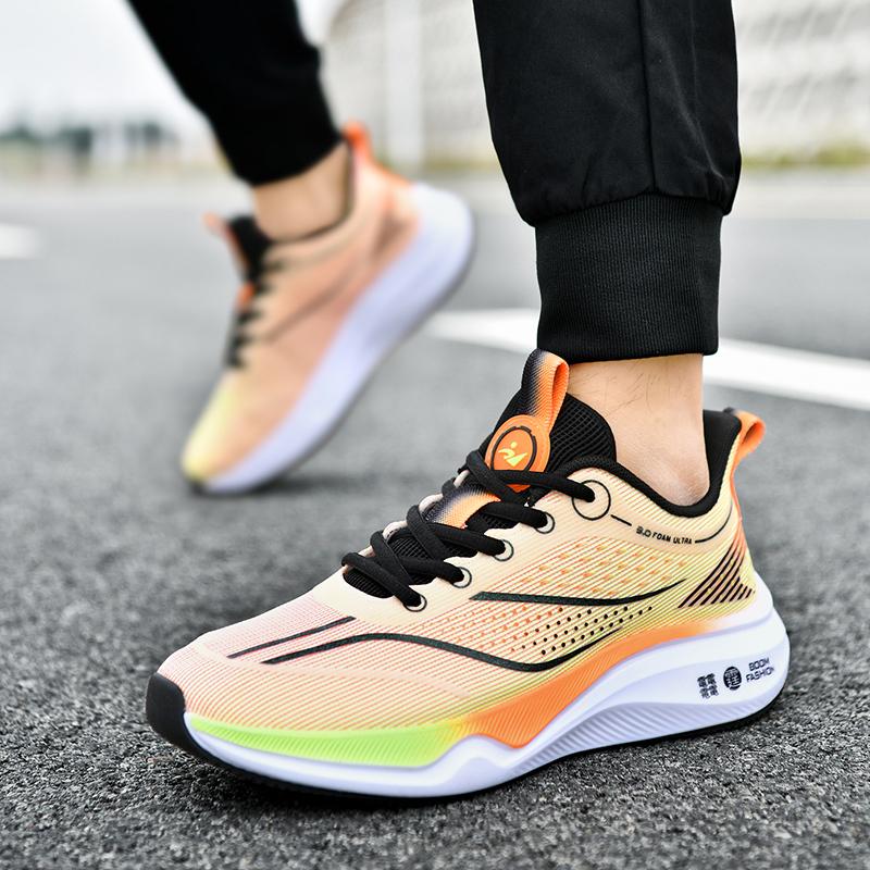 Herrenschuhe Sommer atmungsaktiv ultraleicht Carbonplatte Laufschuhe Herren weiche Sohle Rückfederung rutschfest verschleißfest Sport