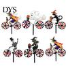 Decorative Stakes for Flower Beds Halloween Wizard/Ghost/Black Cat/Skeleton Bicycle Ground Stake Ornament, Metal Garden Stakes, Gift Lovers