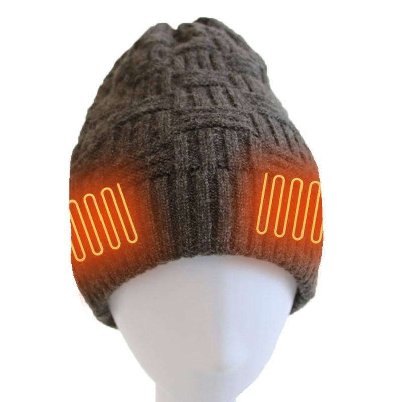 Winddichte, akkuheizbare Mütze, Outdoor-Kälteschutz-Skimütze, beheizte Mütze zum Konzentrieren auf die Arbeit im Freien oder Spo