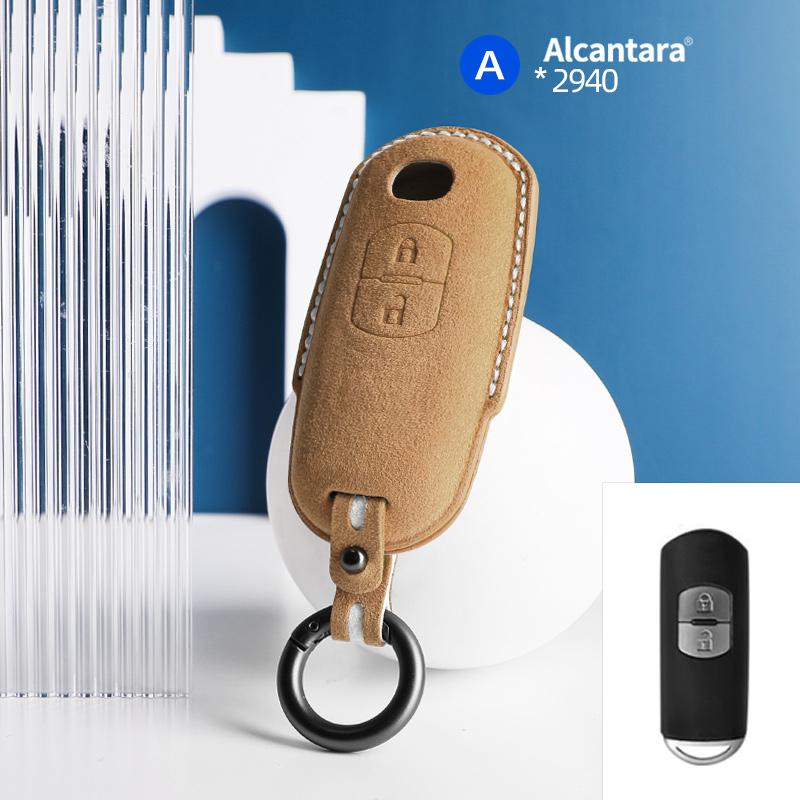 Alcantara Suede Car Key Case For Mazda 2 3 5 6 Bl Bm Gj Atenza Axela Demio Cx-3 Cx3 Cx-5 Cx5 Cx7 Cx9 Cx8 Cover Shell Accessories