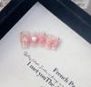Pure Hand-made Phototherapy Wear Nail Tablets Bear Blush Wear Nail Finished Product Reusable Nail Patches