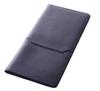Boosters Long Passport Travel Passport Genuine Airline Ticket and Navy Case, Case, Cover, Leather, Holder, Wallet, Men's Women's,