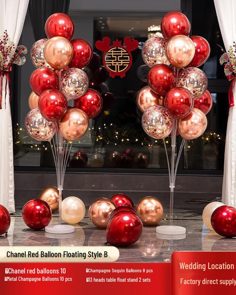 Romantic Wedding Floating Balloons Set: Bedroom & Table Decoration