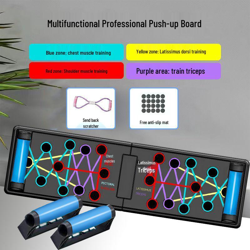 

Складная многофункциональная доска для отжиманий для тренировки мышц груди и пресса со счетчиком Back Opener + Foldable Board