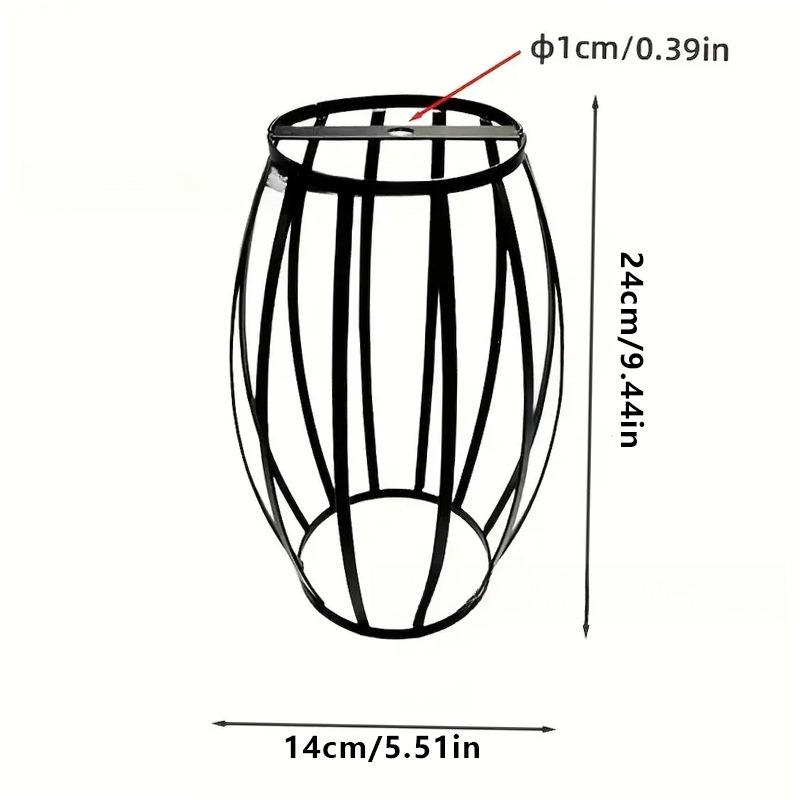 Retro DIY Iron Lampshade Light Guard Iron Bell E27 Bulb Proetctor Ceiling Hanging Lamp Cover Metal Wire Cage Industrial Style