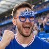 Football Glasses, Soccer Themed Decorative Glasses, Lightweight Paper Frame Party Props, for Fan Gatherings And Team Building
