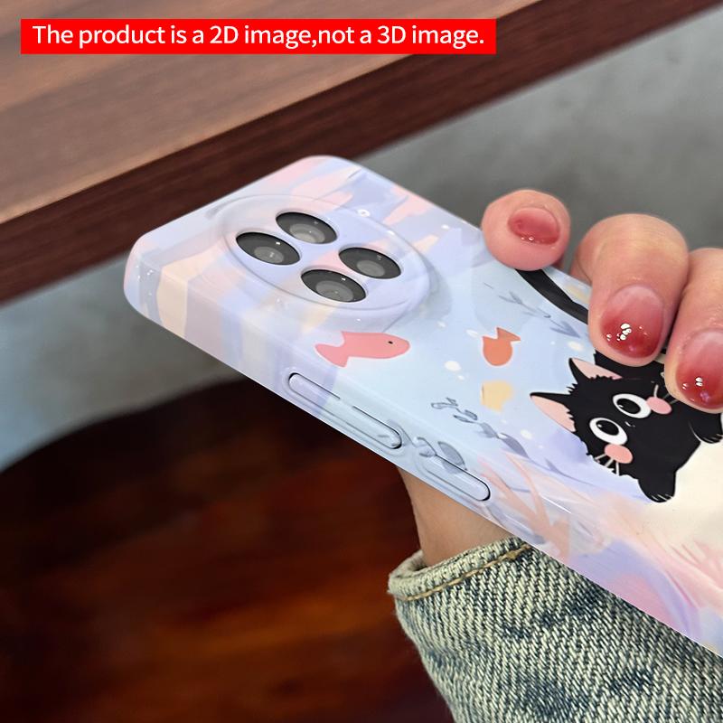 2DFlat Xiaomi Redmi phone caseBlack Cat Underwater Fantasy Art Phone Casesuitable for Redmi Note 11 12 13 14 A3 K80 15 17 Ultra