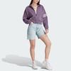 adidas Originals Adicolor Neuclassics Logo Embroidered Striped Zip High Neck Sports Jacket Women Jacket Dark-Gray Violet IP6507