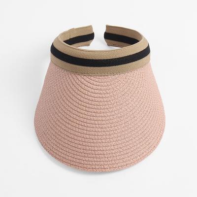 Irene Natural Sun Cap Visor Raffia Rattan Daily Hat