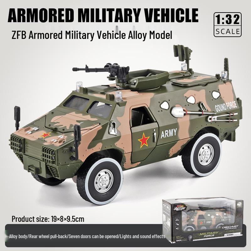 1:32 Pull-Back Alloy Police Car Toy with Lights & Sound – Six-Opening Doors for Kids