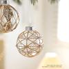 8cm Christmas Ornaments Ball Plastic Golden Border Christmas Ball Pendant Grid Painted Glitter Christmas Ornaments Hanging