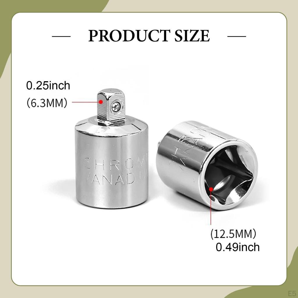 Impact Adapter 1/2 for Ratchet Wrenches, Compact Sturdy, Upgrade Metal Converter Replacement