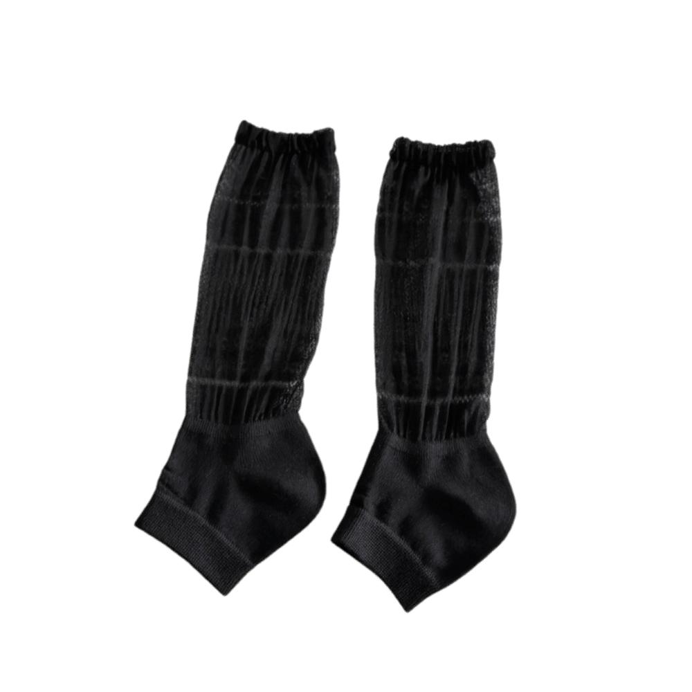 

Transparent Short Socks Thin Arm Cover New Fashion Leg Warmers Spring Summer чорний