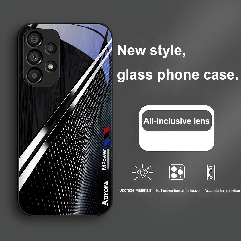 Gradient Wood Grain For Samsung Galaxy Note 10 Plus S20 S21 FE S23 Ultra S8 9 A70 72 73 50 51 52 53 Tempered Glass Phone Case