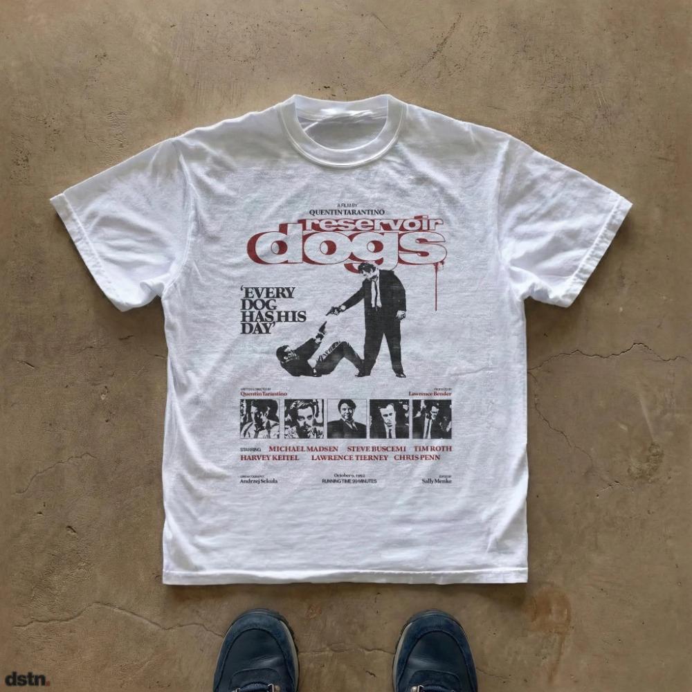 

2026 Summer New Poisonous Dog Movie Poster Highquality Casual Comfortable and Breathable Mens Printed Roundneck Tshirt S