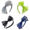 Vintage Colorful Lace Bow Headband Womens Headpiece Wedding Halloween Headwear