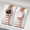 2 STÜCKE/Set Mode Damen Uhren Damen Lässig Kleines Zifferblatt Analog Quarz Uhr Mädchen Uhr