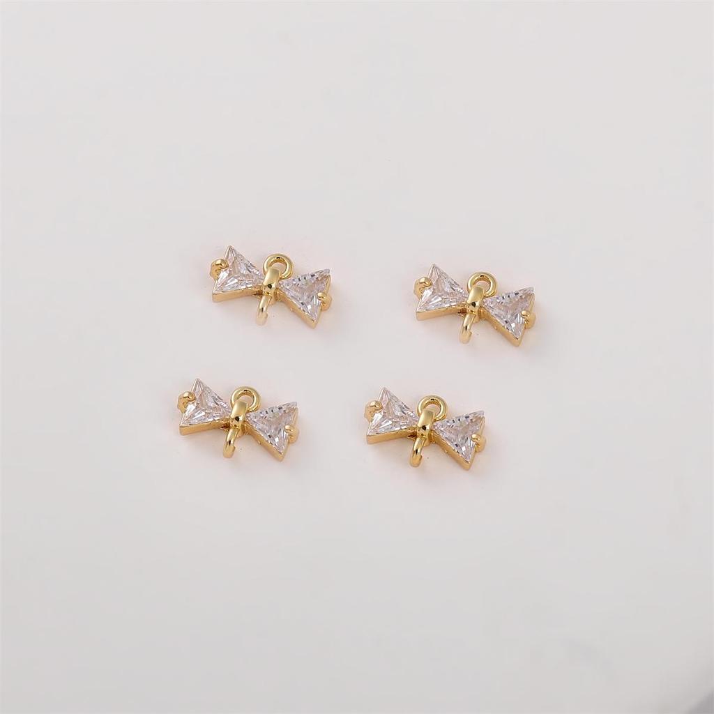 12mm Copper Bow Tie Shape Pendant For Jewelry Making DIY Bracelet Necklace Earring