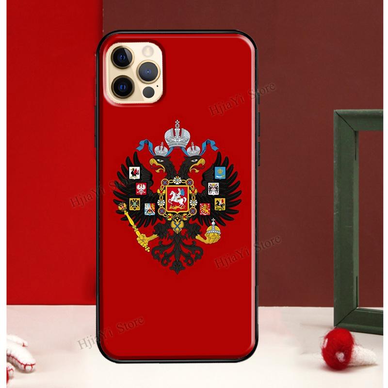 Russian Empire Coat of Arms Case For iPhone 13 Pro Max SE2 X XR XS Max 7 8 Plus Case For iPhone 11 14 Pro Max 12 Mini