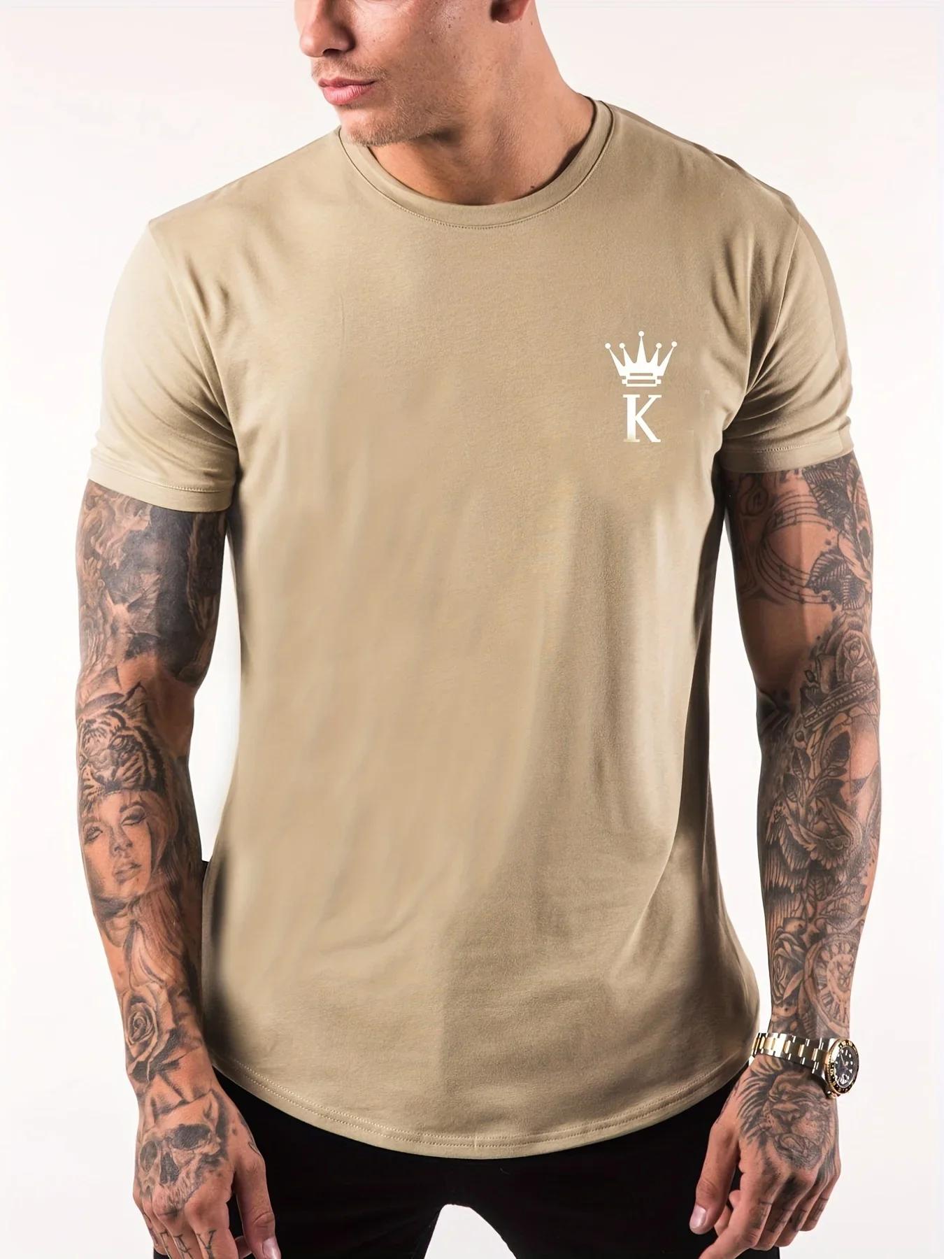 

Мужская летняя свободная футболка из 100% хлопка с принтом, топы, мужская одежда, футболка Harajuku с коротким рукавом XXXXXL темно серый