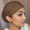 Elegant Solid Color Hair Cap. Stretchable, Breathable & Lightweight with Rhinestones. Urban Easter Theme.