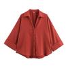 Summer 2025 Women's Slimming Linen Striped Long-Sleeve Shirt