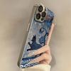 Dark Blue Cat Is Suitable for Apple 17promax16 New 15 Mobile Phone Case iPhone13 Mirror Apple 17 Mirror