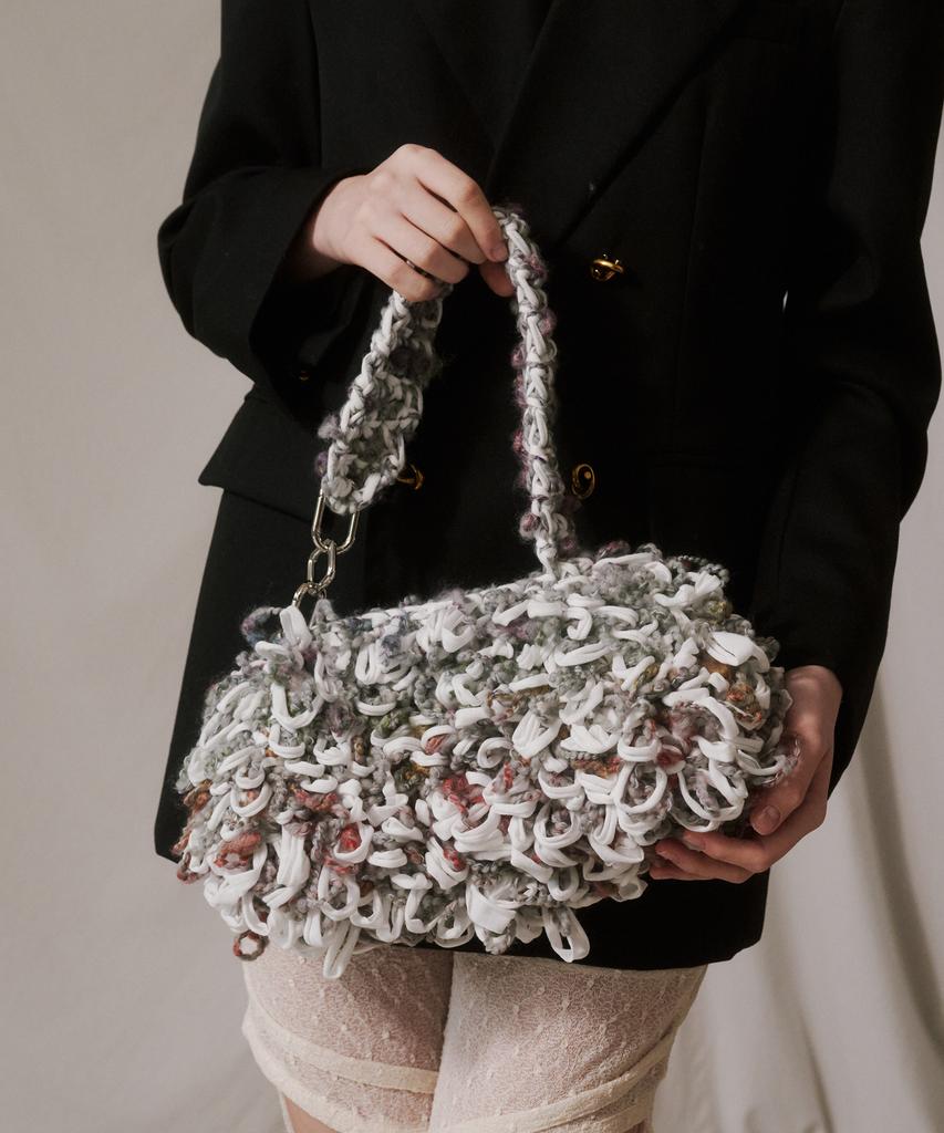 Mystikotita Feather Of Bouquet Bag - Grey