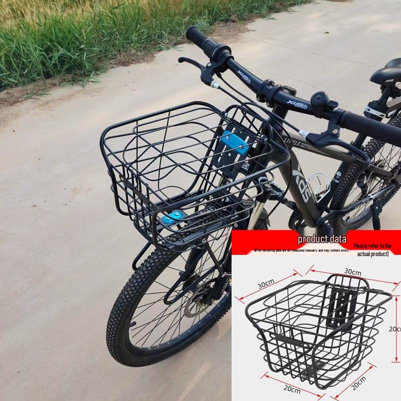 Přední košík a nosič na horské kolo s přehazovačkou