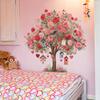 Les Fleurs Roses sur Le Grand Arbre et Les Stickers Muraux Décoratifs pour Le Salon et La Chambre de La Maison d'Oiseau