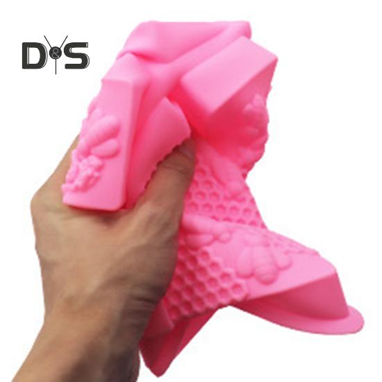 Non Stick Soap Mold Y Reusable Handiwork 3D Rectangle Bee Silicone Pastry Mold