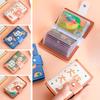 Women Card Holder Wallet Pu Leather Cute Cartoon 20 Bit Card Case School Holder Men Women Credit Passport Card Bag Id Passport