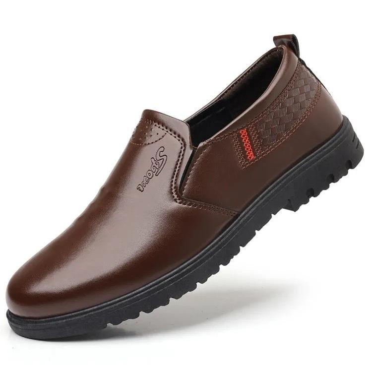 

2025 лето мужские повседневные новые деловые туфли из воловьей кожи дышащие на мягкой подошве мужские туфли легкие на одну ногу 44