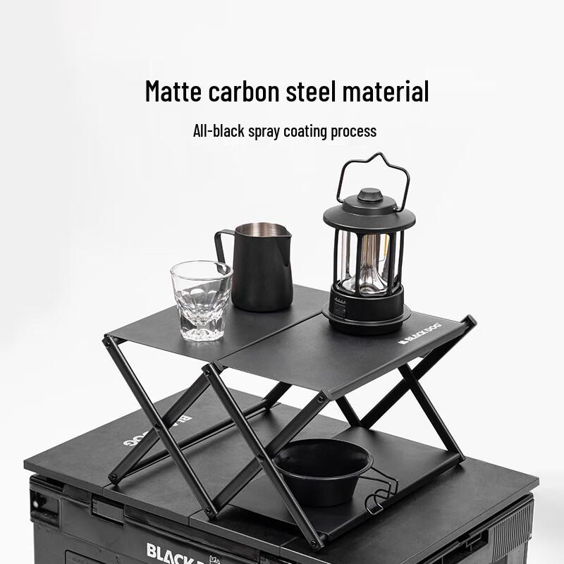 Black Dog Outdoor Folding Camping Storage Rack & Table