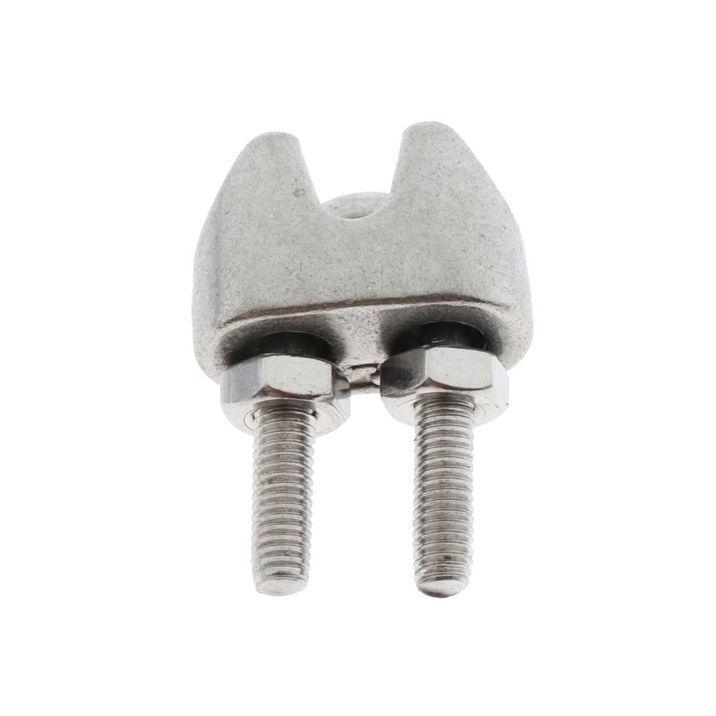 304 Stainless Steel M3//M5/M6 Bolt Saddle Clip Clamps Rope Clips 2mm /3mm /4mm /5mm /6mm /8mm
