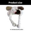 Cute Dog Ear Furry Plush Hat Warm Fleece Lining Earflap Hat Outdoor Activity Windproof Beanies Hat for Teens and Adults