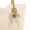 Stylish Ribbon Bowknot Backpack Keyring Fashionable Keychain Fashionable Beaded Charm Pendant Accessory Gift for Women