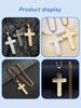 1 Ciondolo per Auto Croce Cristiana in Acciaio Inossidabile - Versetto Biblico Preghiera del Signore, Semplice Ornamento Religioso per Specchietto Retrovisore, Regalo per la Fede