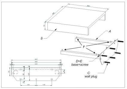 Półka pod gramofon AQG1 / Orzech, Acoustique Quality