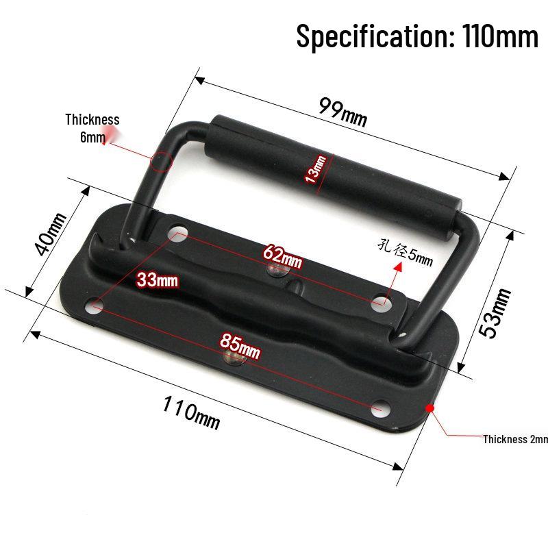 304 Stainless Steel Spring Loaded Folding Handle for Wooden Toolbox